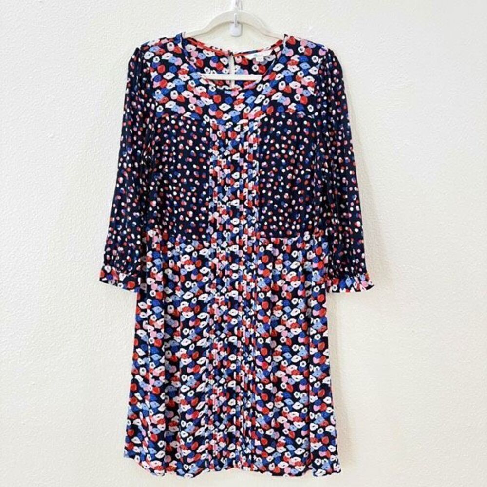 Boden Women's Size 10R Poppy Meadow Hotchpotch Pintuck Knee Length Dress
